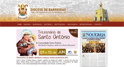 Desktop Screenshot of diocesedebarreiras.org.br